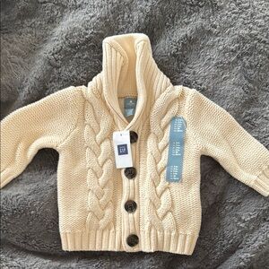 Gap Kids Cream Cable Knit Cardigan